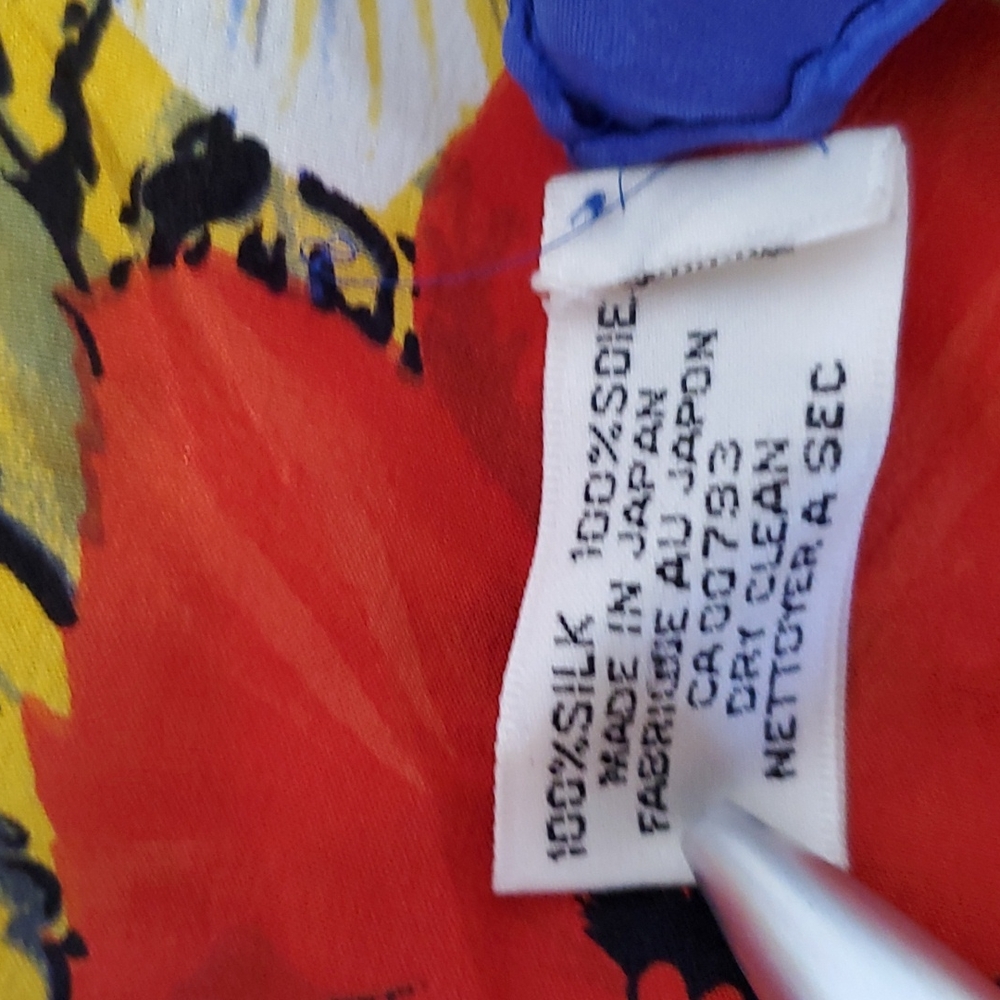 Vintage Albert Nipon Silk Floral Square Scarf - image 3